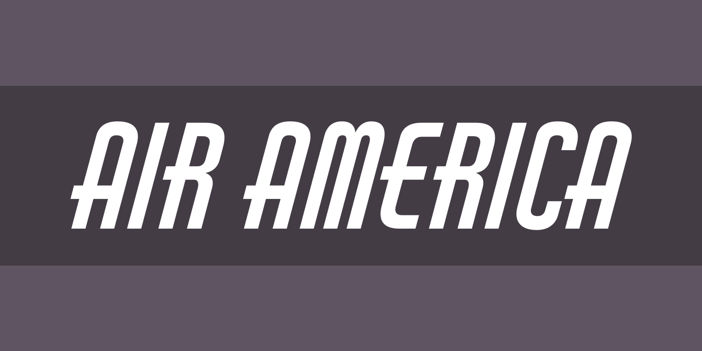 Пример шрифта Air America Regular